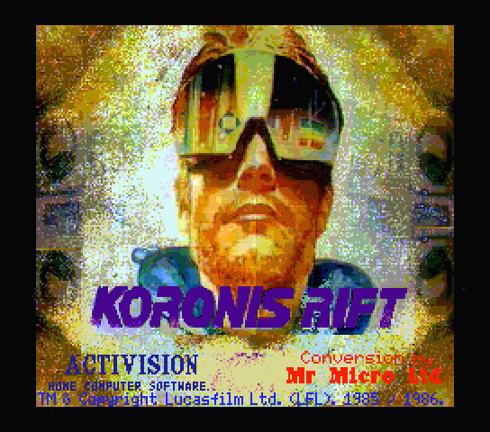 Koronis Rift title screen for MSX2